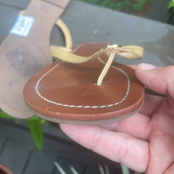 Tory Burch Tan Sandals leather Minimalist Design - Picture 6 of 6